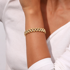 STARLIT- Zirconia studded chain bracelet